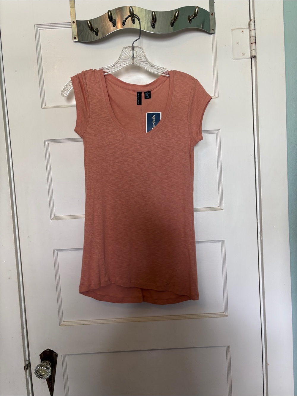 Cynthia Rowley Women's Dusty Coral Scoop Neck Tee Size XS